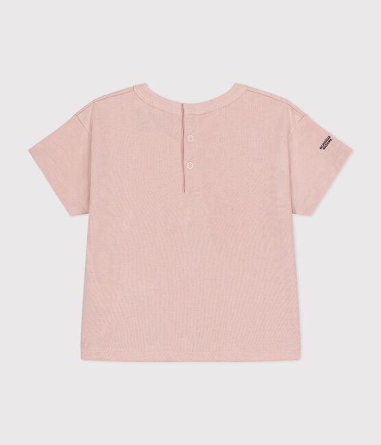 Tee-shirt Monsieur Madame en coton bébé rose SALINE