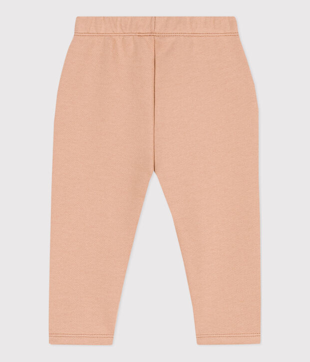 Pantalon b&eacute;b&eacute; en molleton uni beige