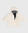 Manteau à capuche bébé ouatiné en sherpa écru MILK