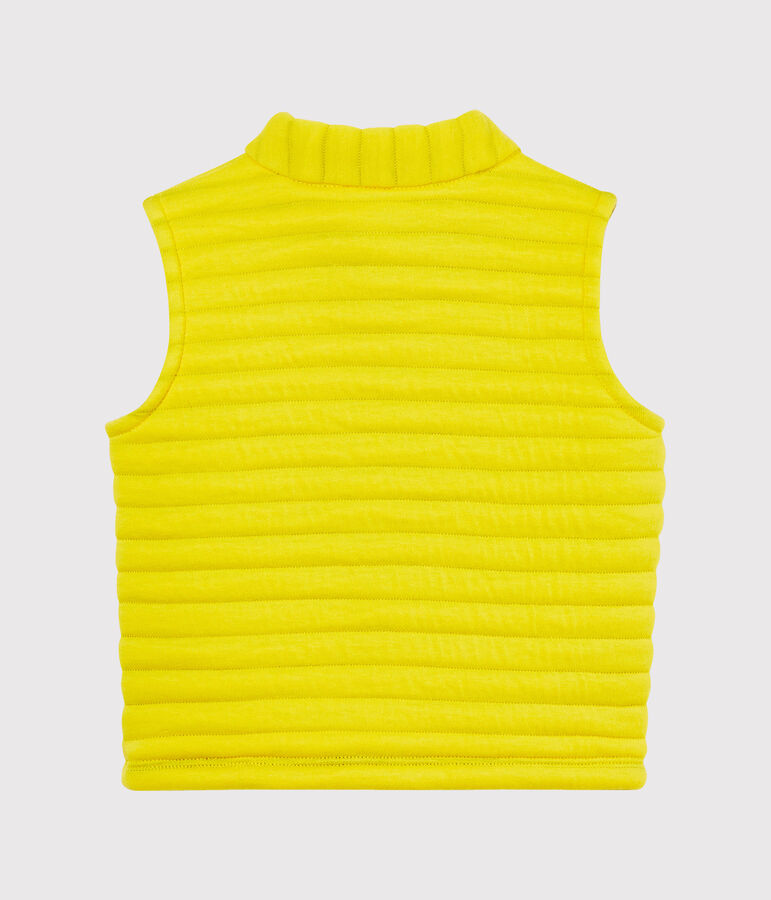 blouson sans manches en tubique matelass&eacute; b&eacute;b&eacute; gar&ccedil;on jaune JAUNE