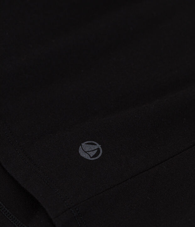 Tee-shirt LE DROIT col V en coton Femme noir