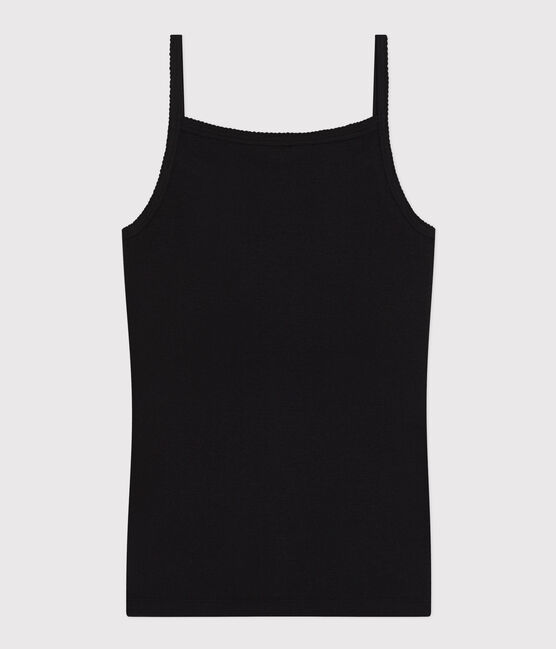Chemise à bretelles L'ICONIQUE en coton BIO Femme noir NOIR