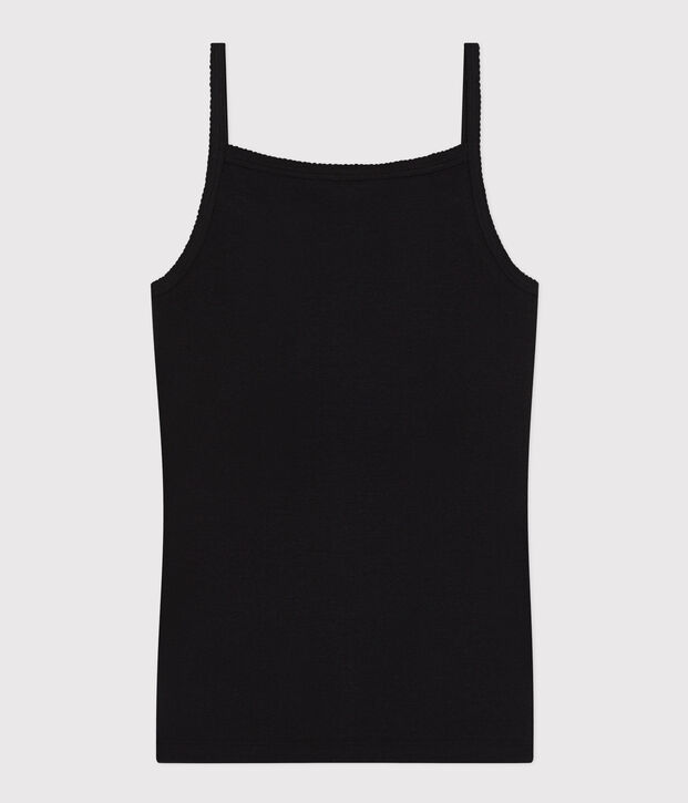 Chemise &agrave; bretelles L'ICONIQUE en coton BIO Femme noir