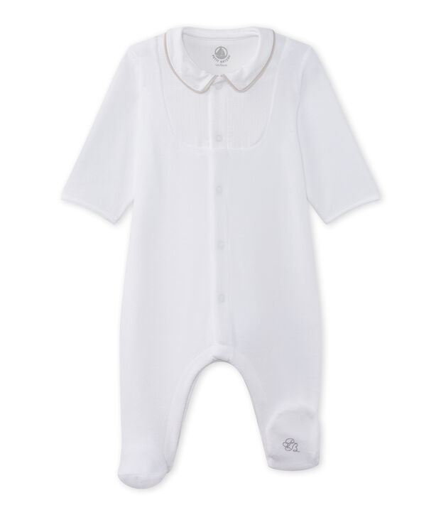 Dors-bien b&eacute;b&eacute; mixte en velours blanc