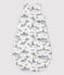 Gigoteuse toile de Jouy Paris bébé en côte blanc MARSHMALLOW/bleu MEDIEVAL