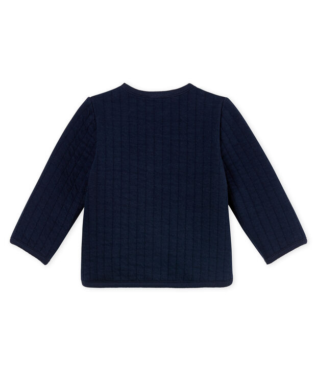 Cardigan en tubique matelass&eacute; b&eacute;b&eacute; fille bleu marine