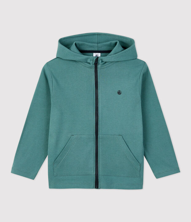 Sweatshirt &agrave; capuche enfant fille / gar&ccedil;on vert