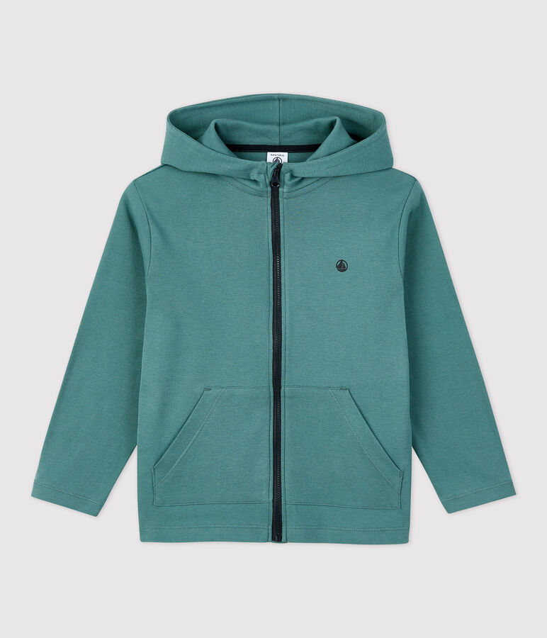 Sweatshirt &agrave; capuche enfant fille / gar&ccedil;on vert BRUT