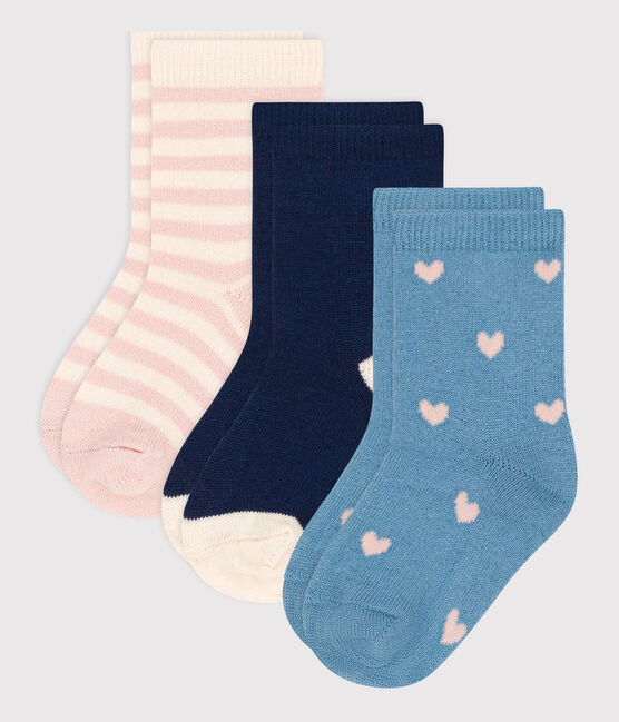 Lot de 3 paires de chaussettes fleurs bébé variante 1
