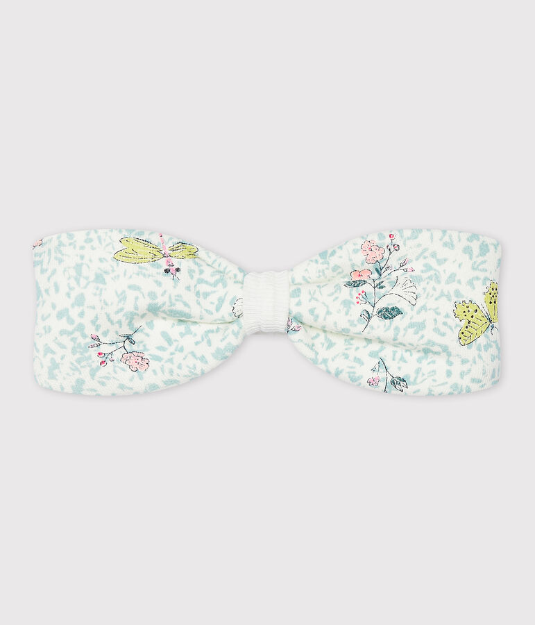 Bandeau cheveux b&eacute;b&eacute; fille blanc MARSHMALLOW/blanc MULTICO