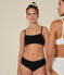 Brassière unie en coton et élasthanne femme noir BLACK