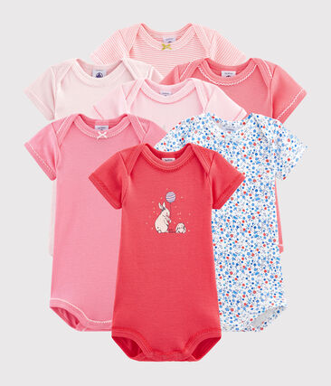 PETIT BATEAU - Lot surprise de 7 bodies manches courtes bébé fille
