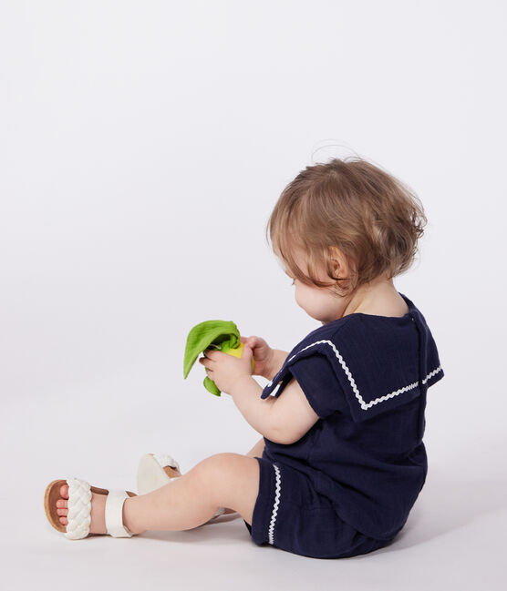 Ensemble bébé deux pièces en coton, détails marins bleu SMOKING