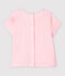 Blouse manches courtes en popeline bébé fille rose MINOIS/blanc MARSHMALLOW