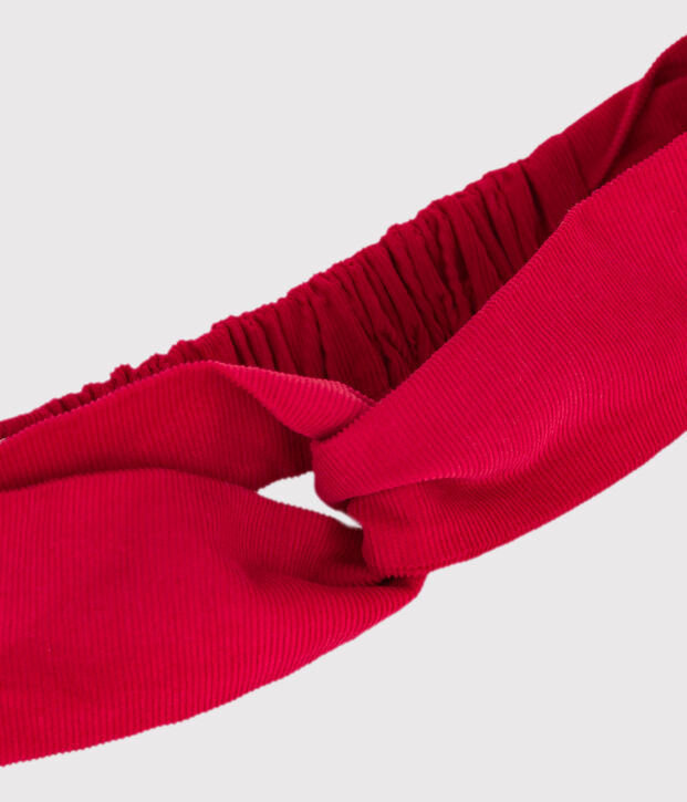 Bandeau enfant en velours rouge