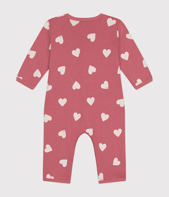 Pyjama sans pieds imprimé en coton bébé rose ROSEWOOD/ MARSHMALLOW