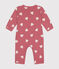 Pyjama sans pieds imprimé en coton bébé rose ROSEWOOD/ MARSHMALLOW