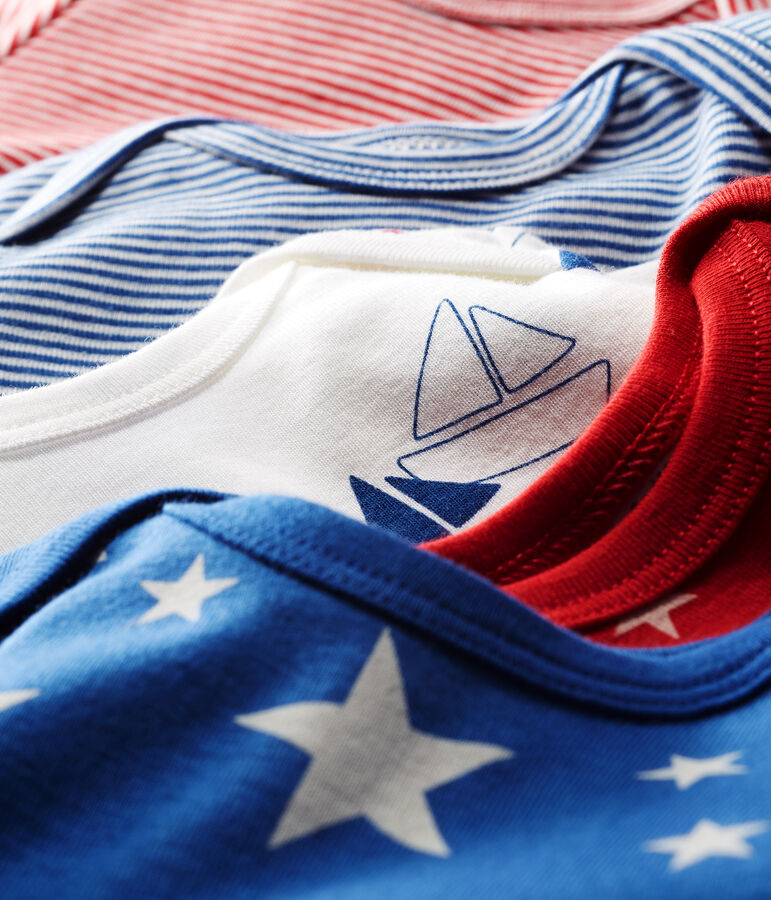 Lot de 5 bodies manches courtes b&eacute;b&eacute; gar&ccedil;on multicouleur