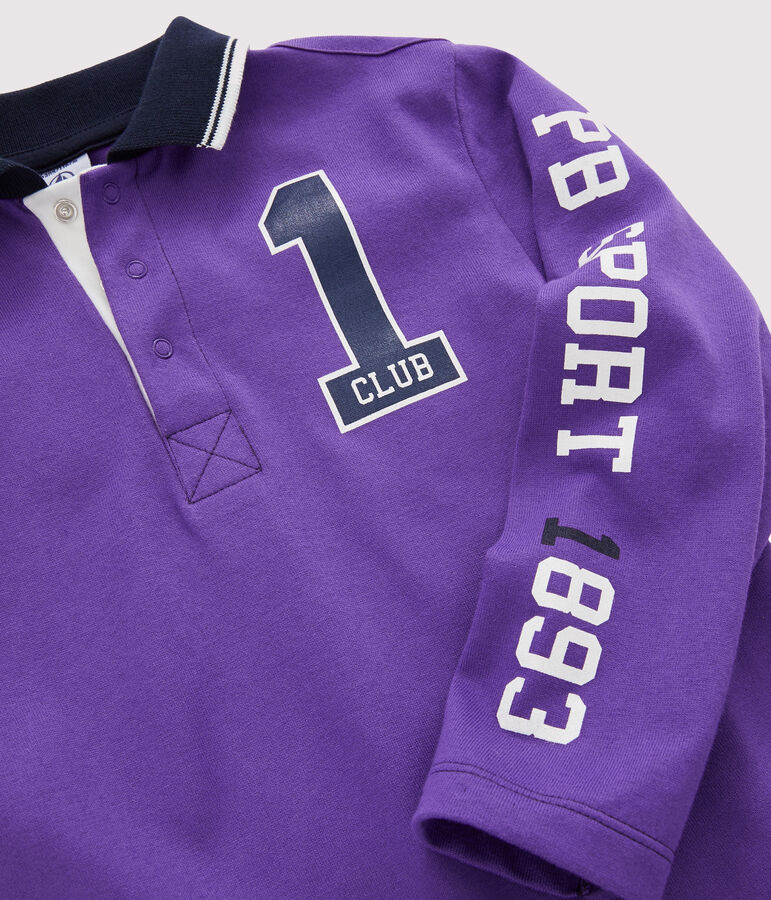 Polo enfant garcon violet