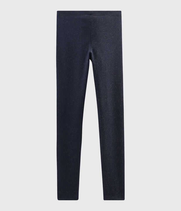 Legging en jersey enfant fille bleu/jaune