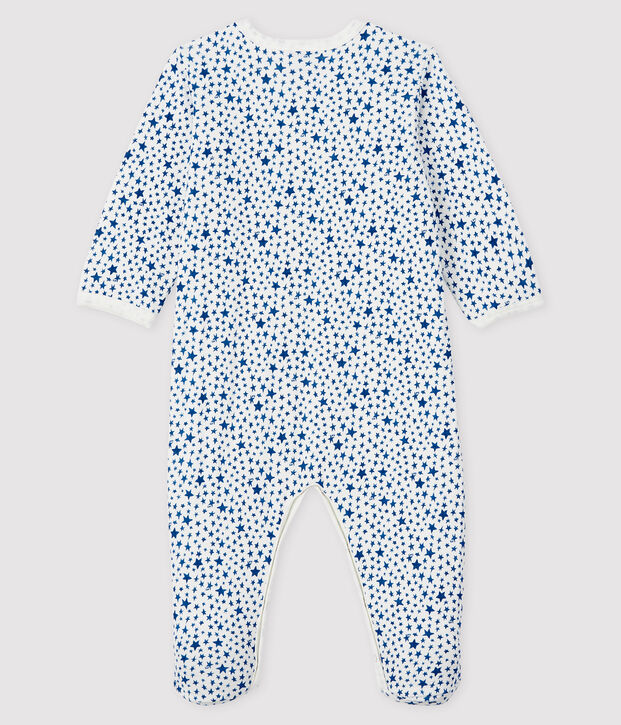 Dors-bien &agrave; imprim&eacute; &eacute;toiles bleues b&eacute;b&eacute; en tubique blanc/multicouleur