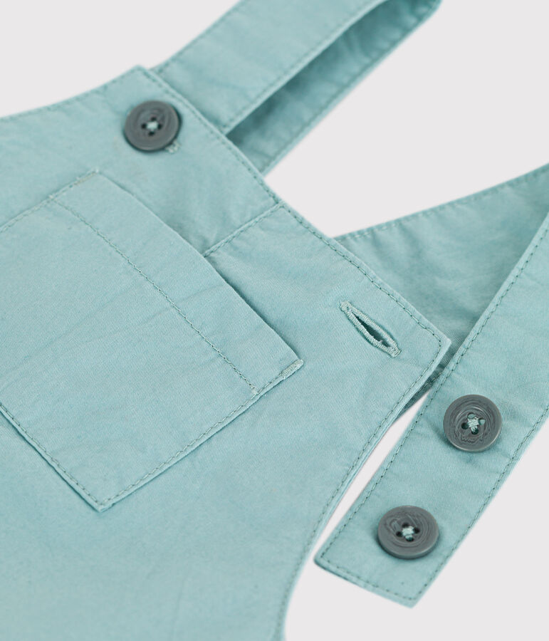 Salopette courte b&eacute;b&eacute; en serge craquante vert BOB