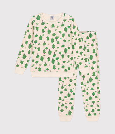 Pyjama en bouclette éponge grattée imprimée arbres enfant