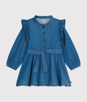 Robe à manches longues en denim léger enfant fille
