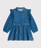 Robe à manches longues en denim léger enfant fille bleu DENIM CLAIR