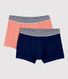Lot de 2 boxers petit garçon en coton et élasthanne