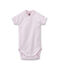 Body naissance bébé mixte à milleraies rose VIENNE/blanc ECUME