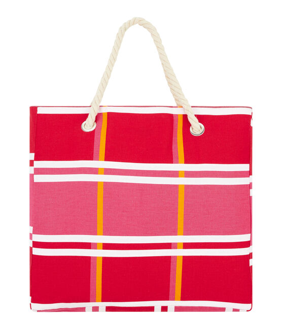 Sac de plage rose GEISHA/blanc MULTICO