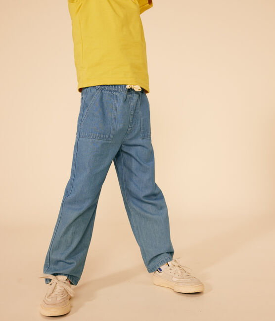 Pantalon droit en denim léger enfant garçon bleu DENIM CLAIR