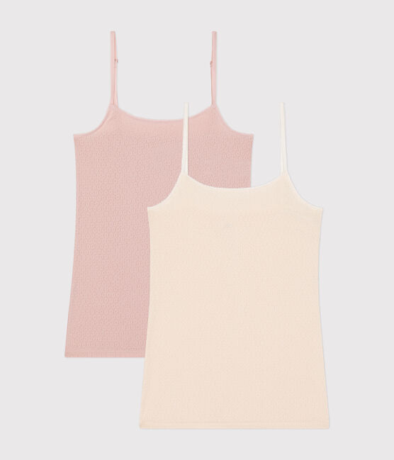 Lot de 2 chemises à bretelles en coton ajouré femme variante 1