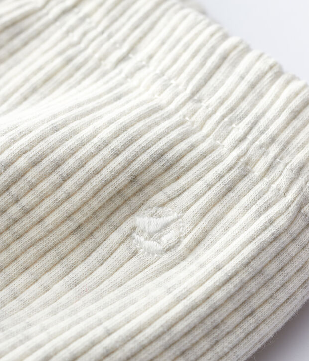 Pantalon sarouel en coton b&eacute;b&eacute;. beige