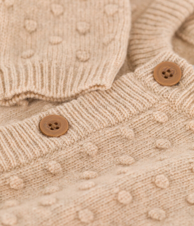 Cardigan b&eacute;b&eacute; en tricot en laine &eacute;cru AVALANCHE