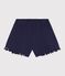 Short enfant en coton uni bleu