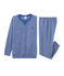 Pyjama petit garçon en bouclette éponge grattée extra chaude bleu MAJOR/gris SUBWAY