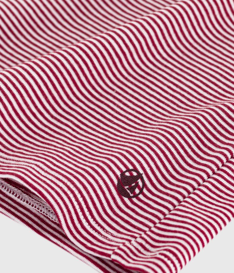 Tee-shirt femme l'iconique en coton manches courtes rouge AMARANTE/ MARSHMALLOW