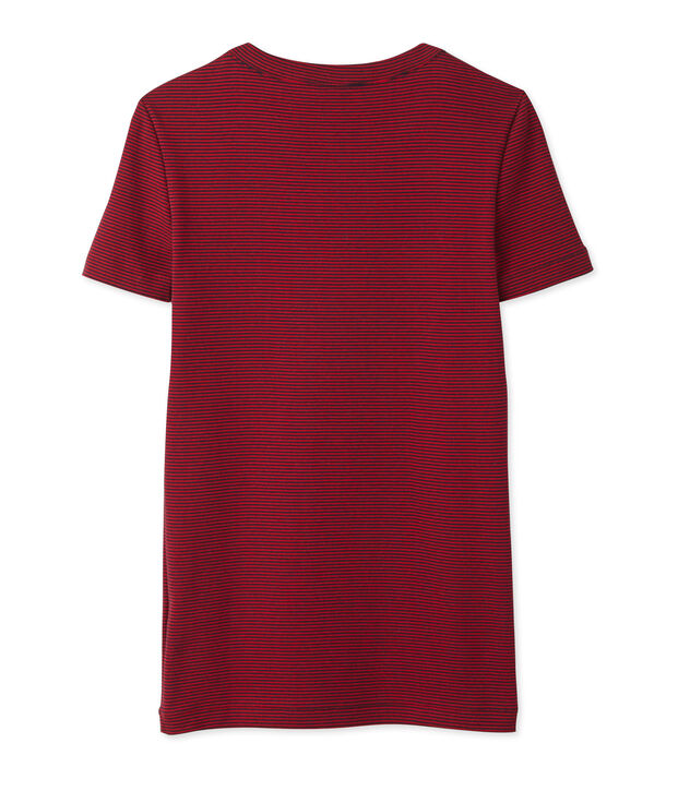 T-shirt femme ray&eacute; milleraies bleu/rouge