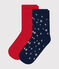 2 paires de chaussettes en coton étoiles enfant variante 1