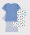 Lot de tee-shirts enfant en coton manches courtes imprim&eacute; &eacute;toiles multicouleur