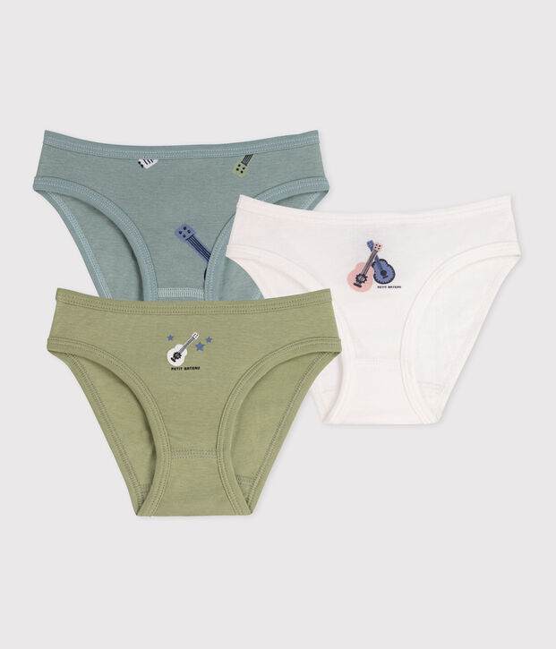 Lot de 3 culottes enfant en coton imprim&eacute; multicouleur