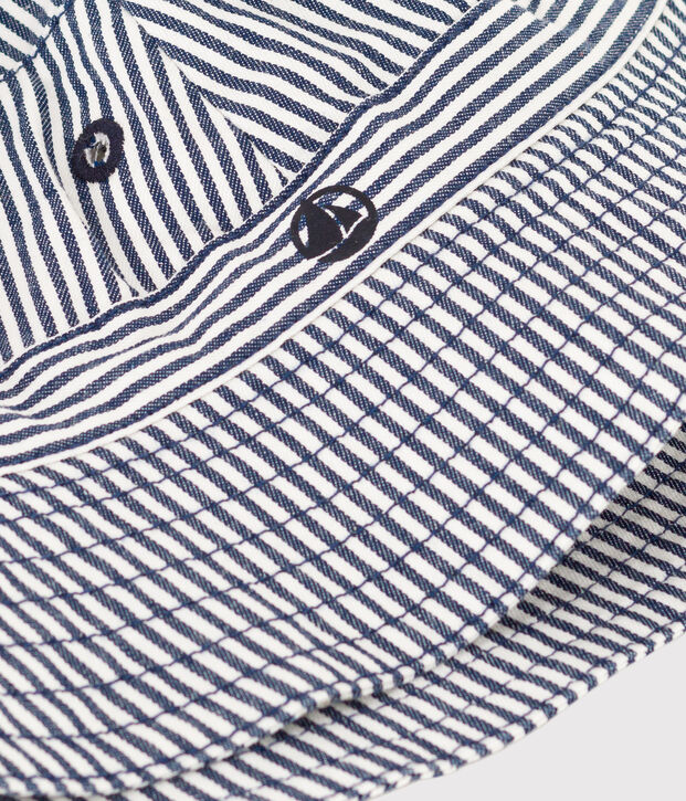 Bob ray&eacute; enfant gar&ccedil;on en serge bleu/blanc