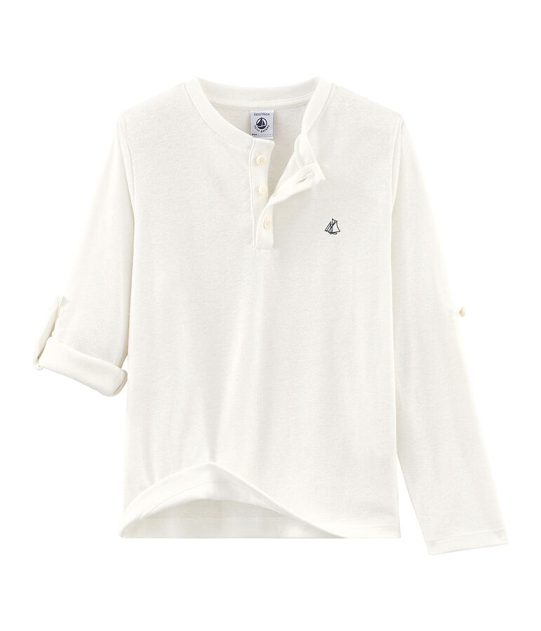 Tee-shirt enfant garcon blanc MARSHMALLOW