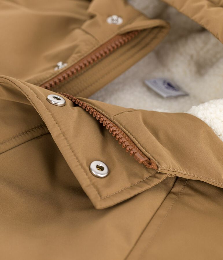 Parka enfant mi-longue unie marron ROCHE