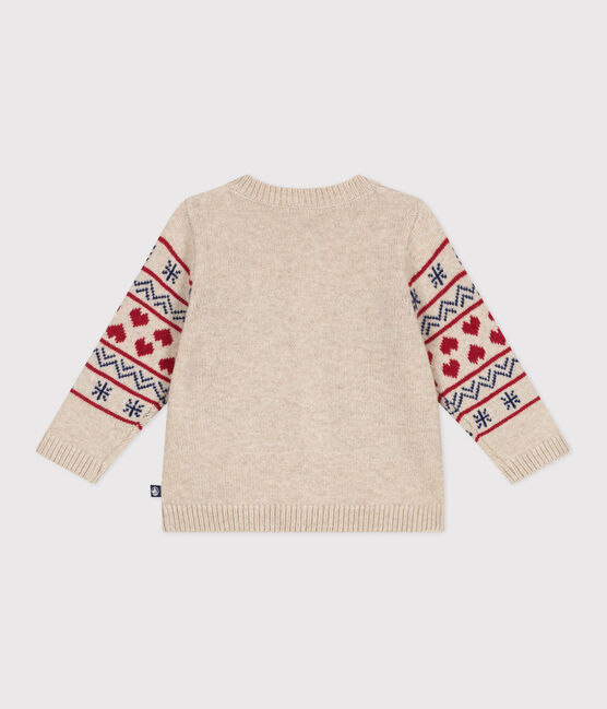 Cardigan en tricot contenant de la laine bébé blanc AVALANCHE/ MULTICO
