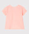 Tee shirt manches courtes bébé fille rose PATIENCE/blanc MARSHMALLOW
