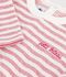 Tee-shirt b&eacute;b&eacute; en coton manches longues &agrave; rayures rose/&eacute;cru