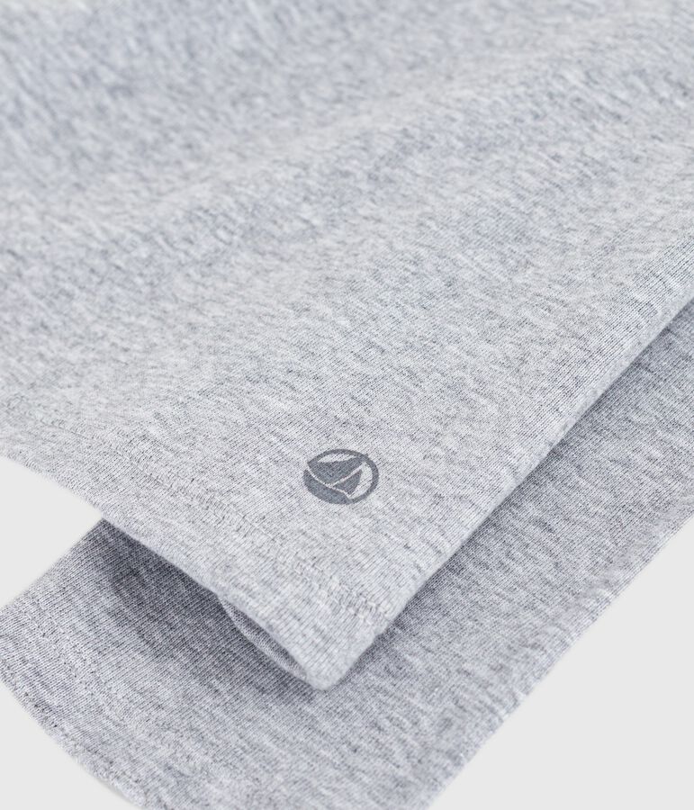 Tee-shirt femme l'iconique cocotte en coton manches longues gris FUMEE CHINE